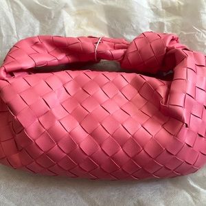 Pink genuine handbag